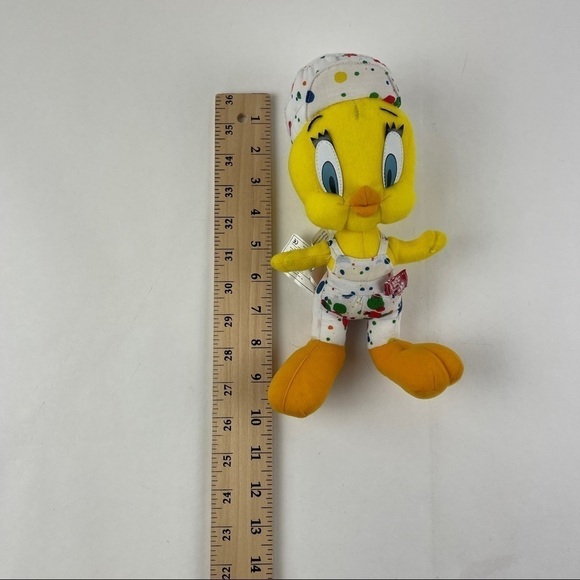 Looney Tunes Tweety Bird Stuffy White Paint Splatter 10" - Picture 4 of 6
